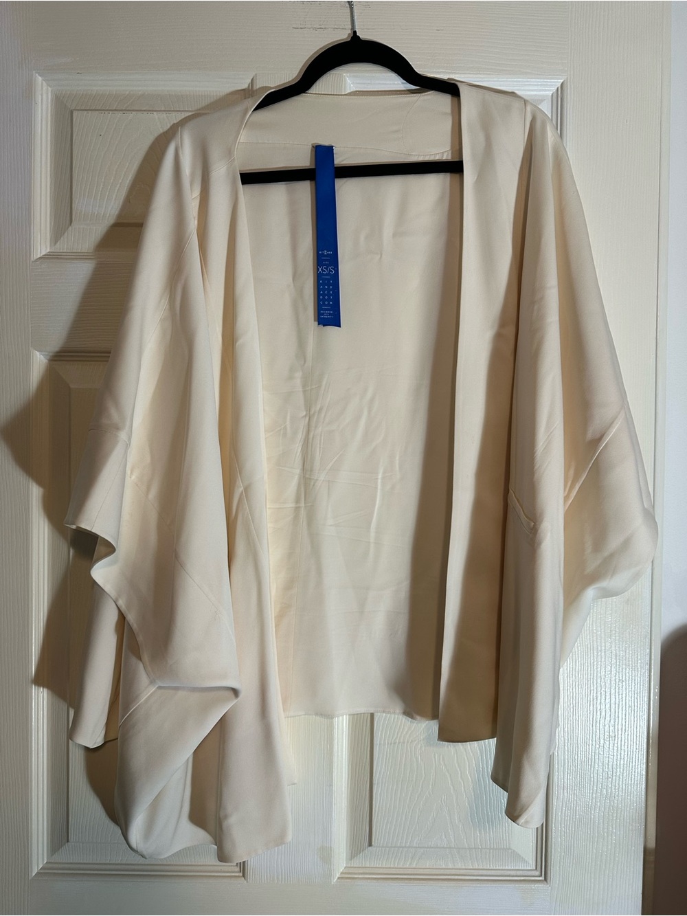 Cream Open-Front Cape Jacket - Unbranded